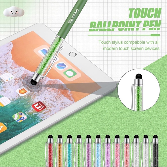 Inspirational Black Ink Glitter Pen 🖊️Stylus too.  Pick your one quote or color - Picture 3 of 5